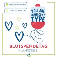 Grafik zum Blutspendetag in Lahnstein in der Stadthalle Lahnstein