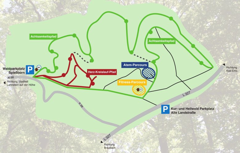 Kur- und Heilwald Lahnstein Lageplan