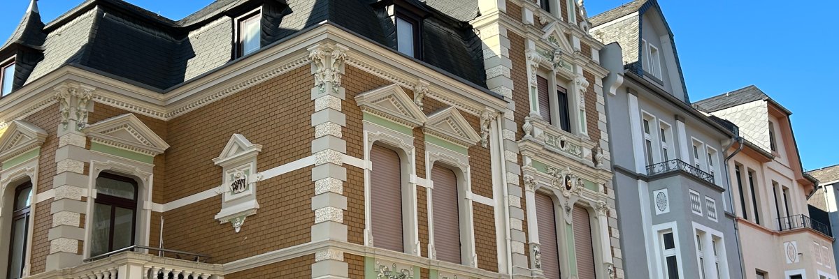 Blick auf ein Wohnhaus in der Wilhelmstraße in Oberlahnstein 