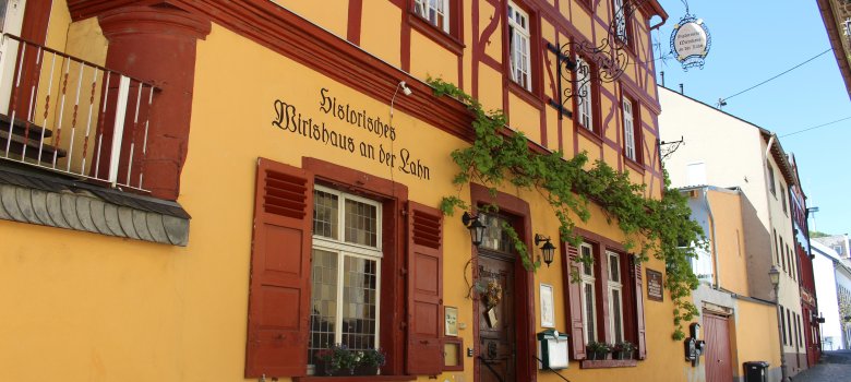 Blick auf das Wirtshaus an der Lahn in Niederlahnstein 