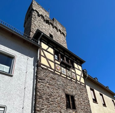 Blick auf den kleinen Wehrturm in Oberlahnstein 