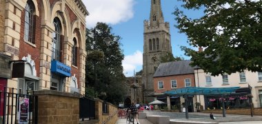 Kettering Foto vom Marktplatz der Partnerstadt Kettering