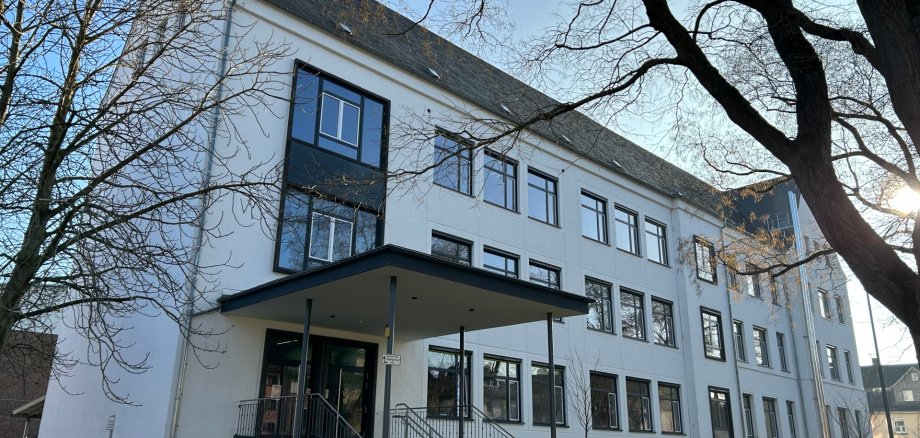 Stadtbücherei Lahnstein Blick von außen auf die Stadtbücherei Lahnstein