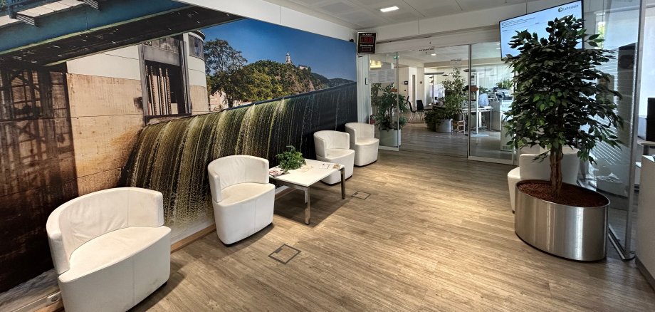 Wartebereich des Service Center Lahnstein 